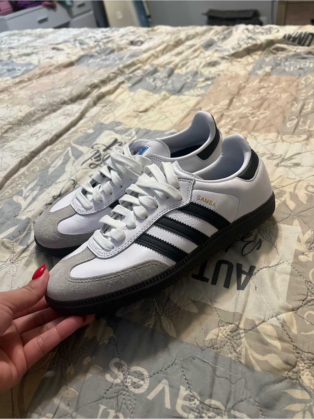 adidas Samba Low-Profile Sneakers in White, Black, Gray